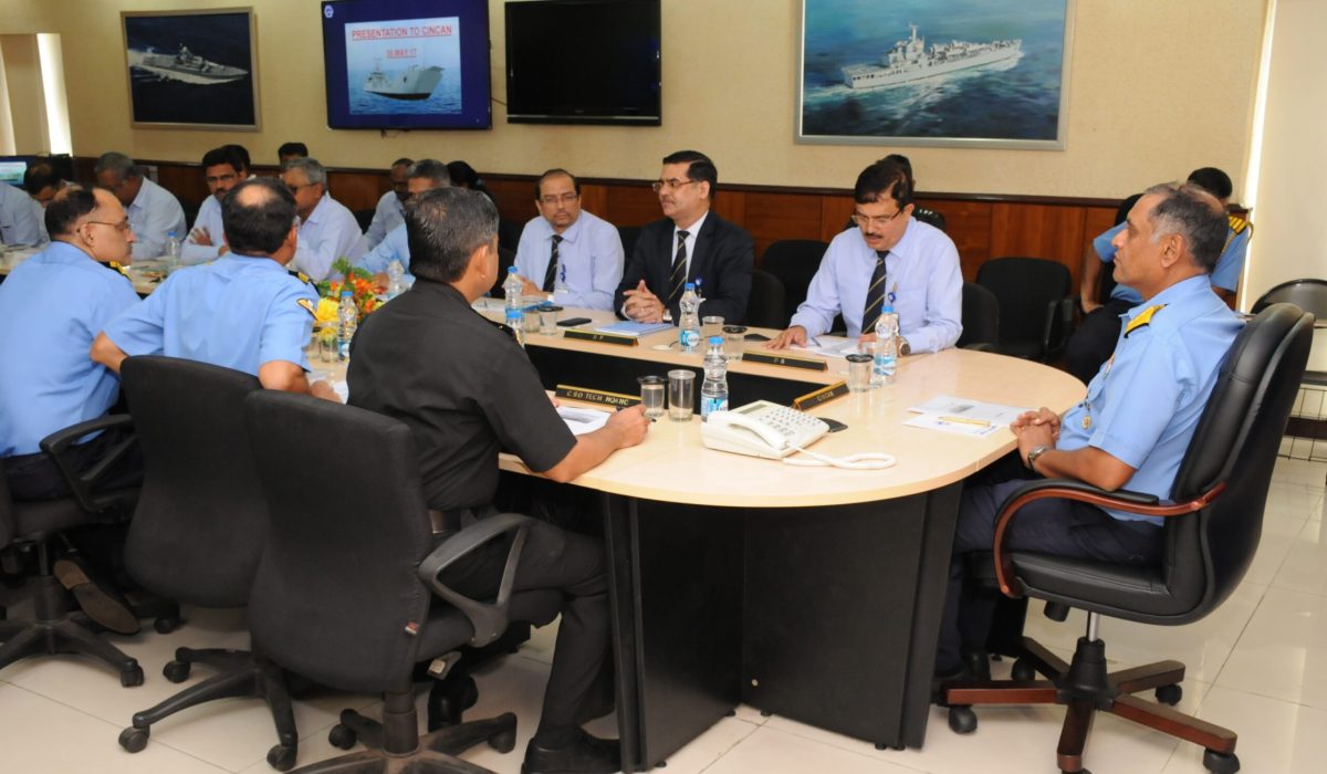Vice Admiral B.K Verma, CINCAN visits GRSE on 30 May 17