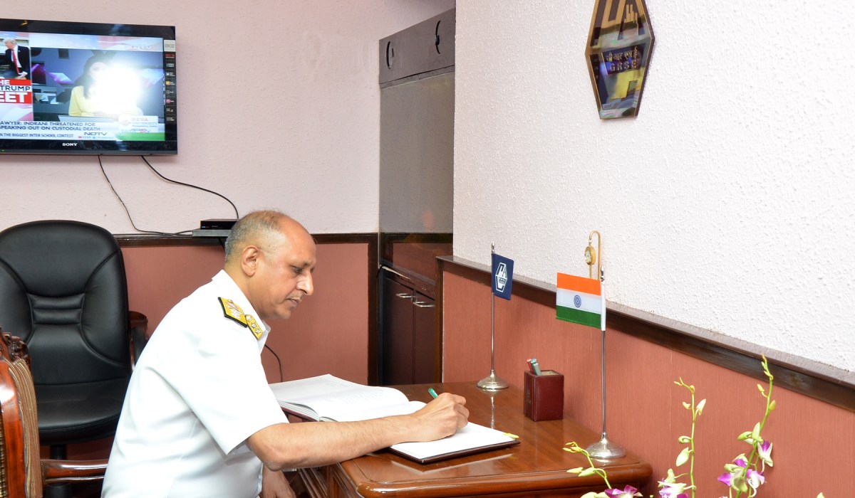 Rear Admiral Kiran Deshmukh, VSM CSO (Tech) visits GRSE on 27 Jun 17