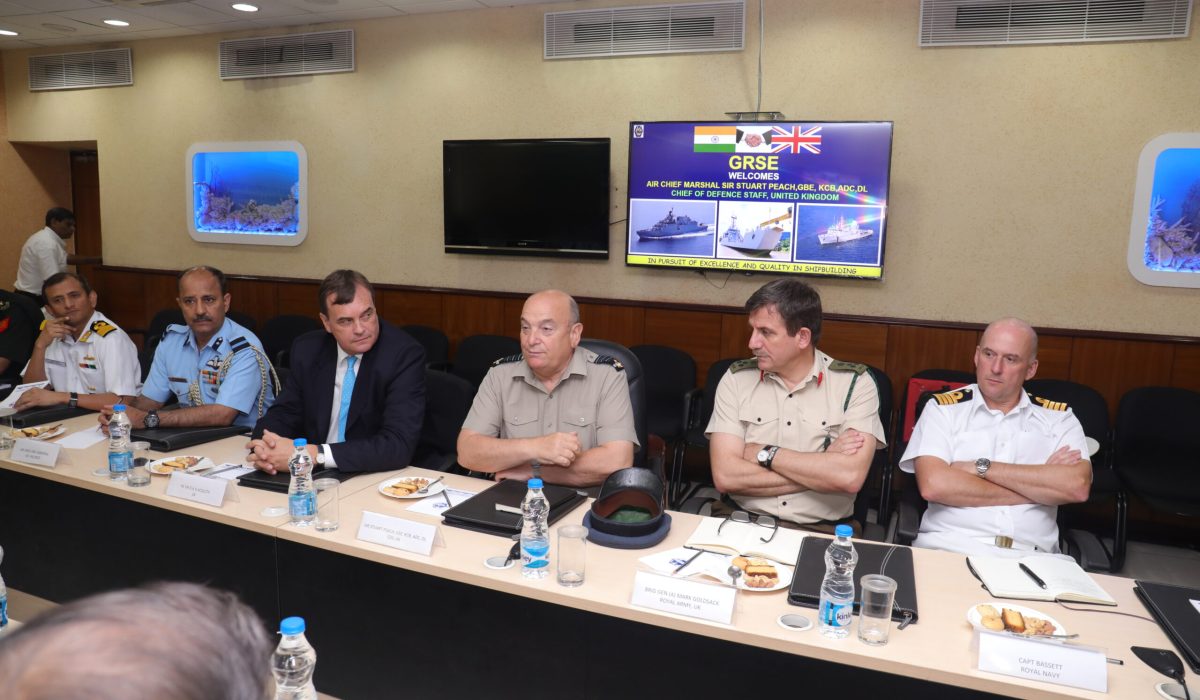 Air Chief Marshal Sir Stuart Peach GSE, KCB, ADC, Deputy Chief of Defence Staff U.K visits GRSE on 22 Jul 17
