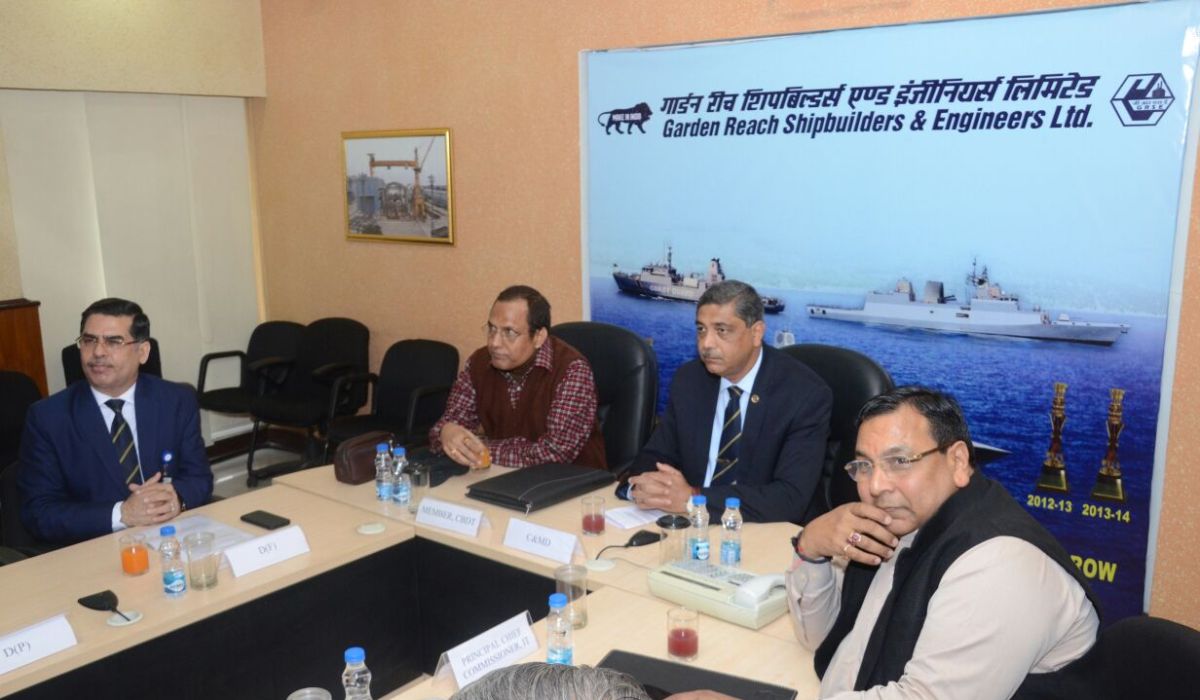 Member, Central Board of Direct Taxes Visited GRSE on 10 Dec 17