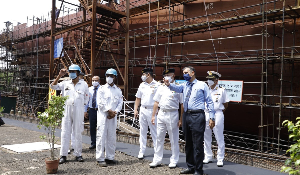 R Adm Adhir Arora, NM, Joint Chief Hydrographer visits GRSE on 02 Sep 21