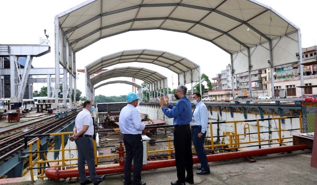 Shri. Pankaj Kumar Singh, ADG (BSF) visits GRSE on 19 Aug 20