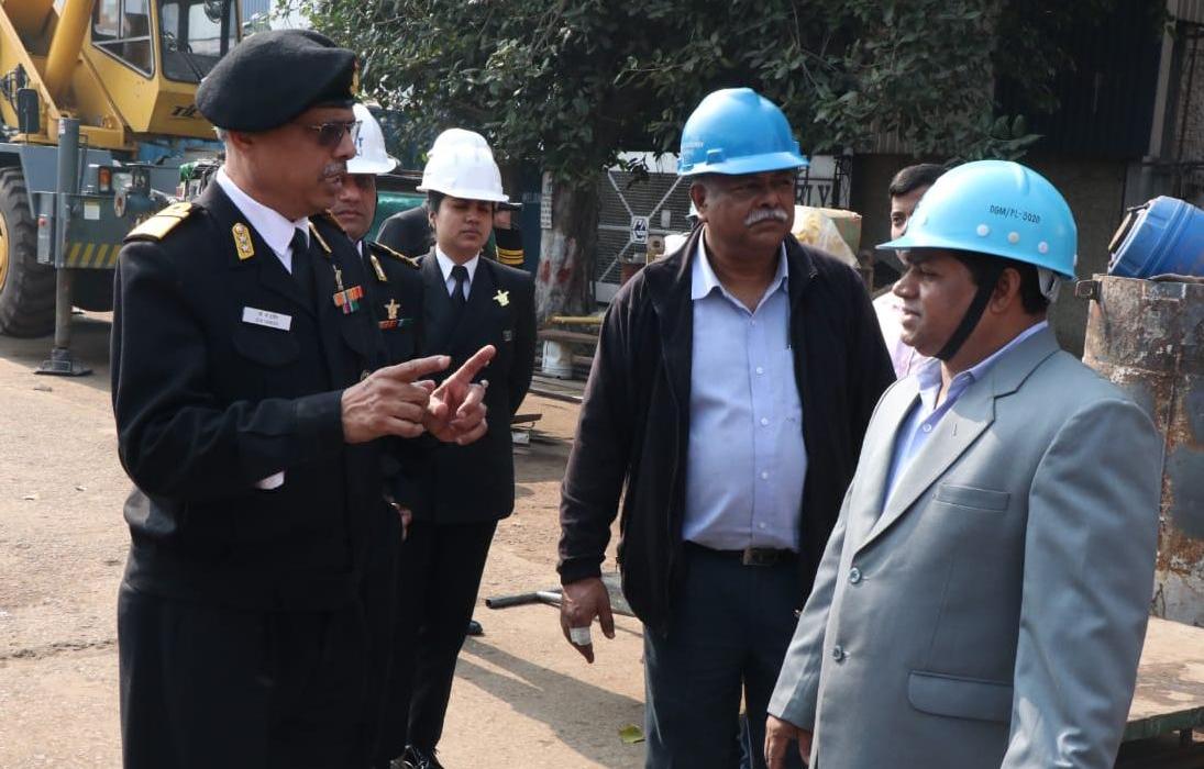 Rear Admiral G.K. Harish, VSM, DGND(SSG) visits GRSE on 21 Dec 18