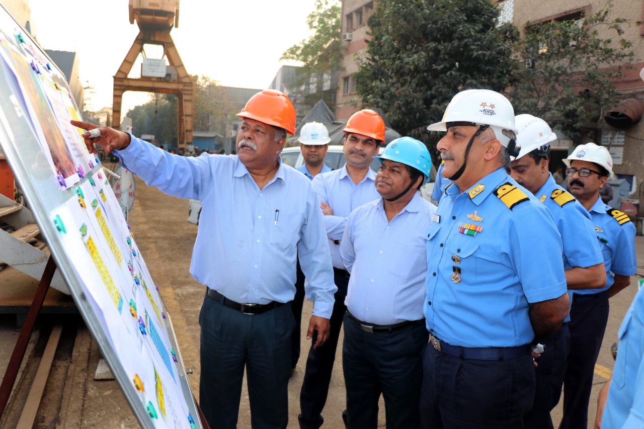 Rear Admiral Sanjay Datt, CSO (Tech) visits GRSE on 15 Feb 19