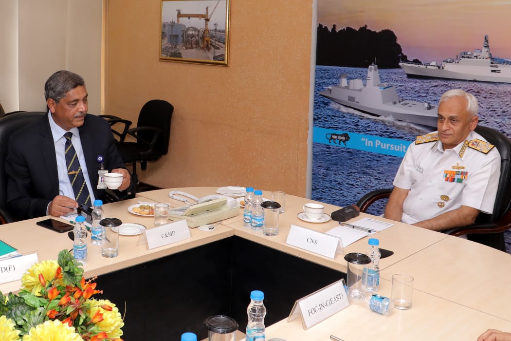 Admiral Sunil Lanba, PVSM, AVSM, ADC, Chief of Naval Staff visits GRSE on 14 May 19