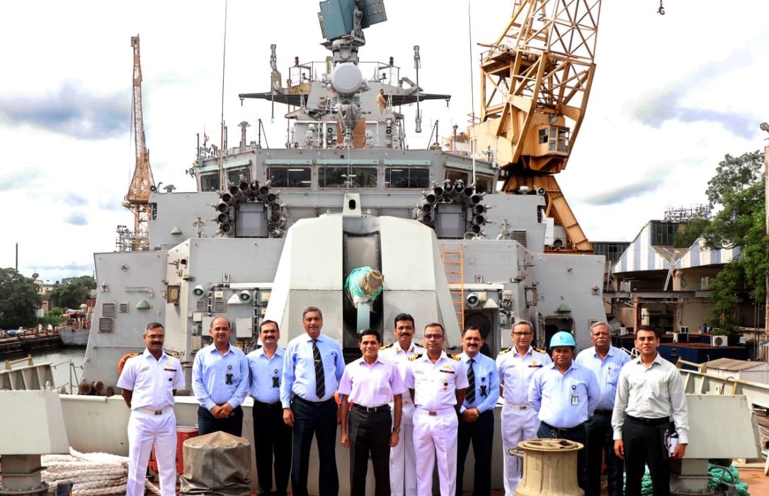 Vice Admiral SN Ghormade, AVSM, NM, Chief of Staff, HQENC visits GRSE on 24 Sep 19