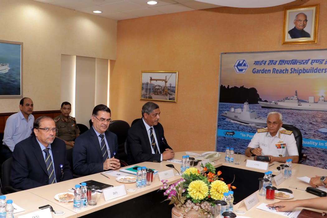 Admiral Sunil Lanba, PVSM, AVSM, ADC, Chief of Naval Staff visits GRSE on 14 May 19