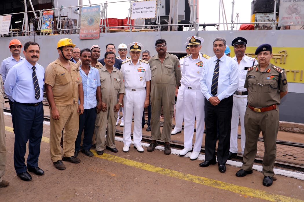 Admiral Sunil Lanba, PVSM, AVSM, ADC, Chief of Naval Staff visits GRSE on 14 May 19