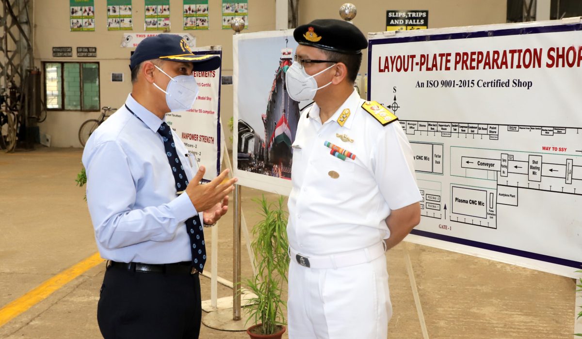 R Adm Sanjay Sharma, ADGQA (N) Visited GRSE on 07 Oct 21