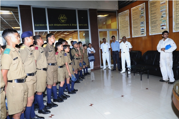 Cadets, Sainik School, Purulia, WB visits GRSE on 10 Jul 18