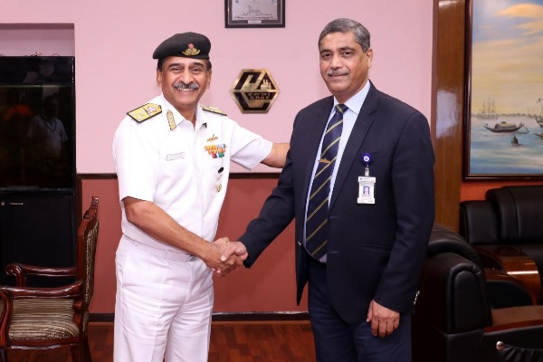Vice Admiral DM Deshpande, AVSM, VSM ,CWP&A visits GRSE on 04 Oct 18