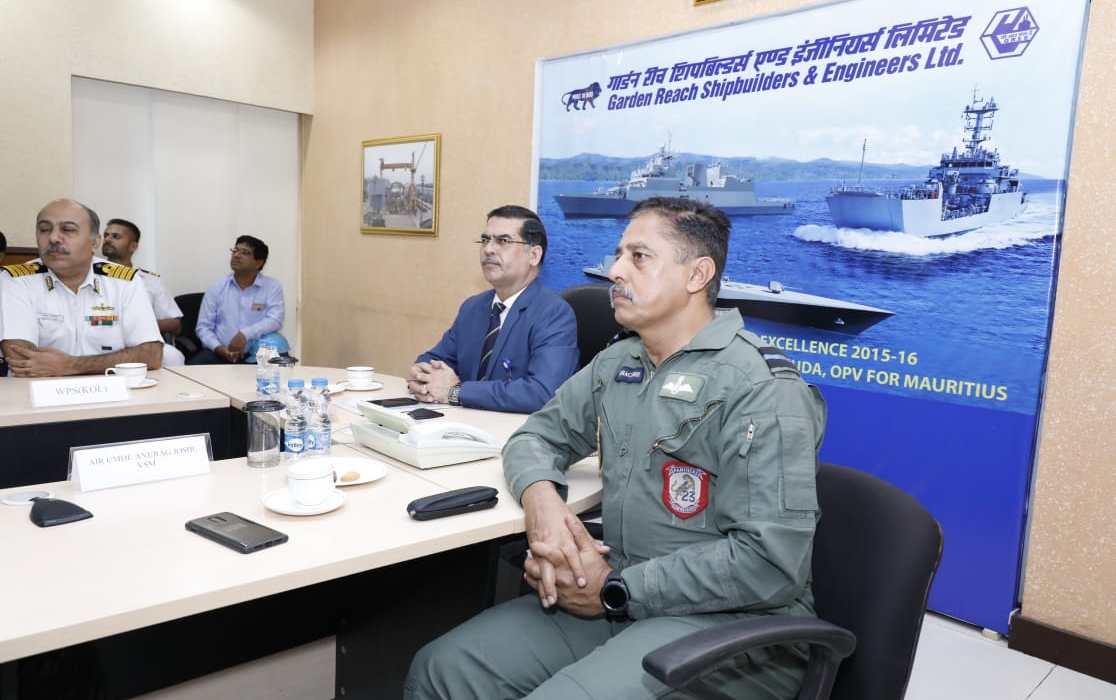 Delegation of Officers of Air Higher Command Course -42 visited GRSE on 27 Nov 18