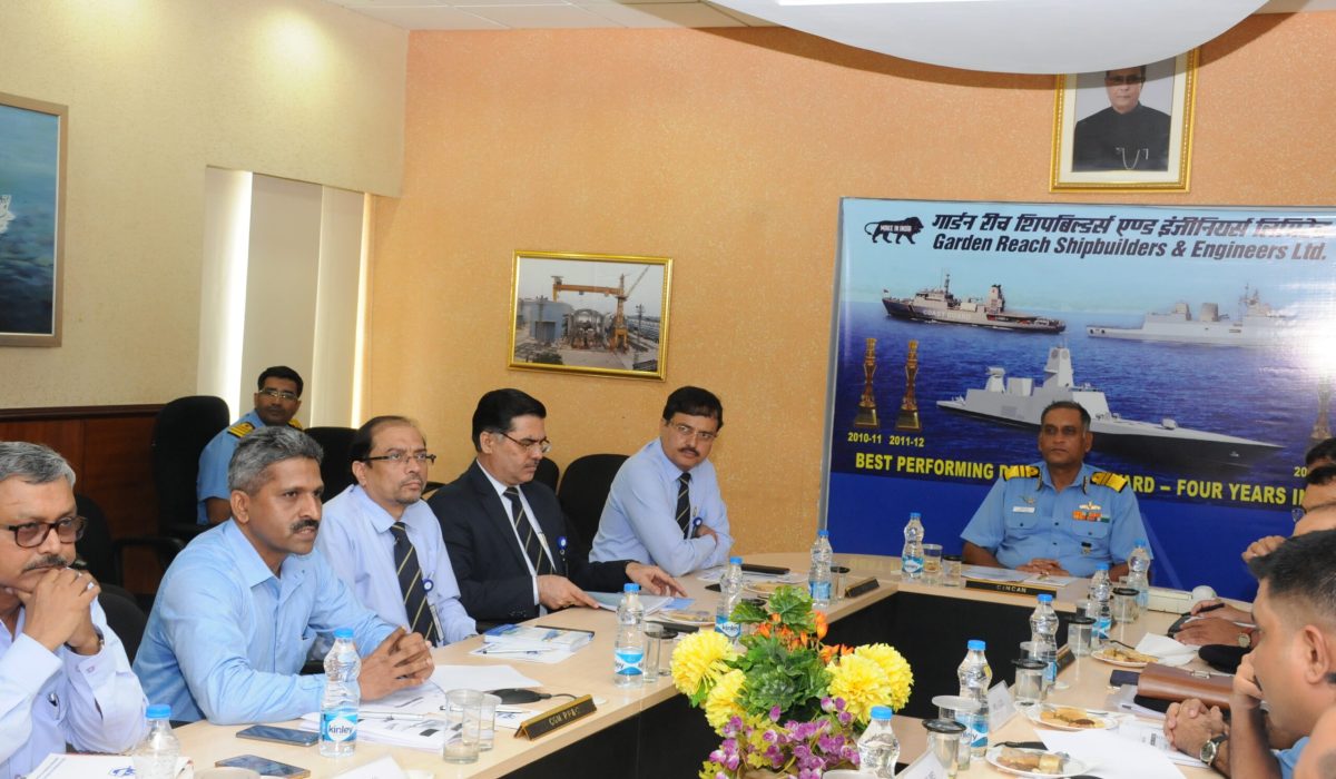 Vice Admiral B.K Verma, CINCAN visits GRSE on 30 May 17