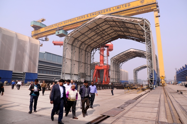 Officers from Defence Institute of Quality Assurance visited GRSE on 11 Jan 18