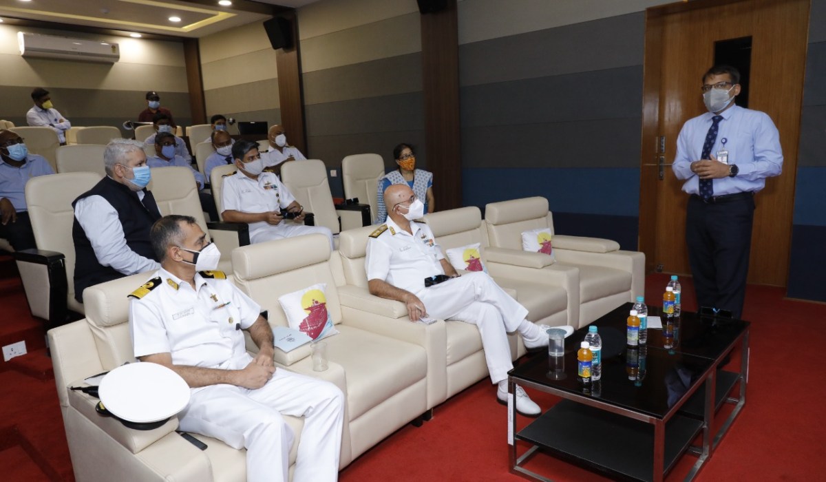 R Adm Adhir Arora, NM, Joint Chief Hydrographer visits GRSE on 02 Sep 21