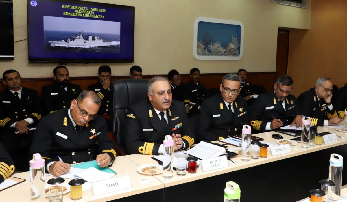 Rear Admiral Sanjay Datt, Chief Staff Officer (Technical), HQENC visits GRSE on 16 Jan 20
