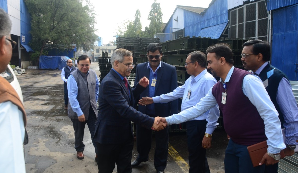 Major General Mohan Ram ADGQA (EE)/ Delhi and Mr. A.K Anand, SQAO/SQAE(EE)/Kolkata visit GRSE on 29 Jan 2020