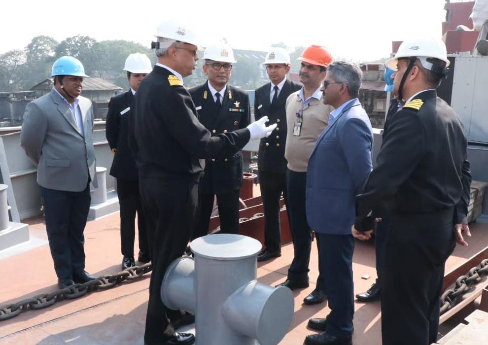 Rear Admiral G.K. Harish, VSM, DGND(SSG) visits GRSE on 21 Dec 18