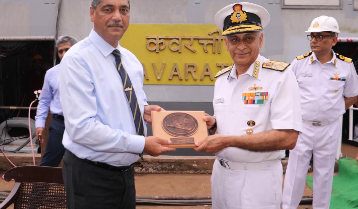 Admiral Sunil Lanba, PVSM, AVSM, ADC, Chief of Naval Staff visits GRSE on 14 May 19