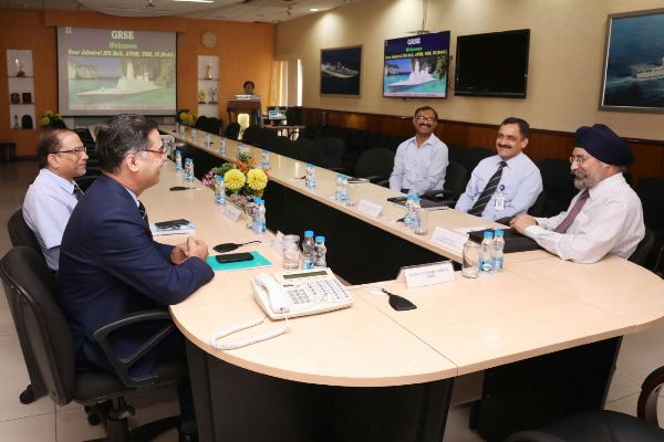 RAdm IPS Bali, AVSM, VSM, IN(Retd.), Independent Director, GRSE visits shipyard on 07 May 18