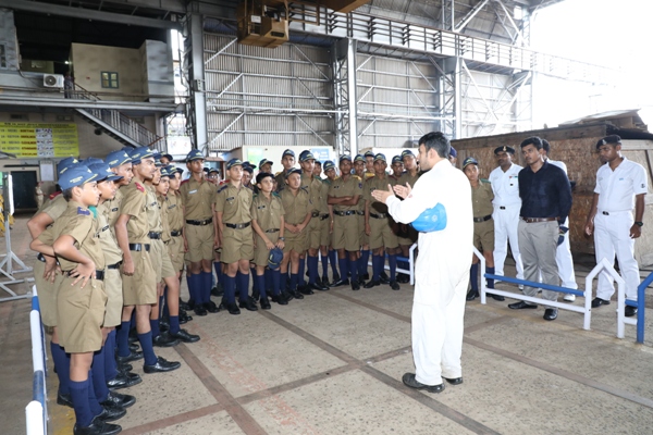 Cadets, Sainik School, Purulia, WB visits GRSE on 10 Jul 18