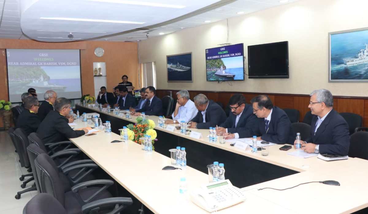 Rear Admiral G.K. Harish, VSM, DGND(SSG) visits GRSE on 21 Dec 18