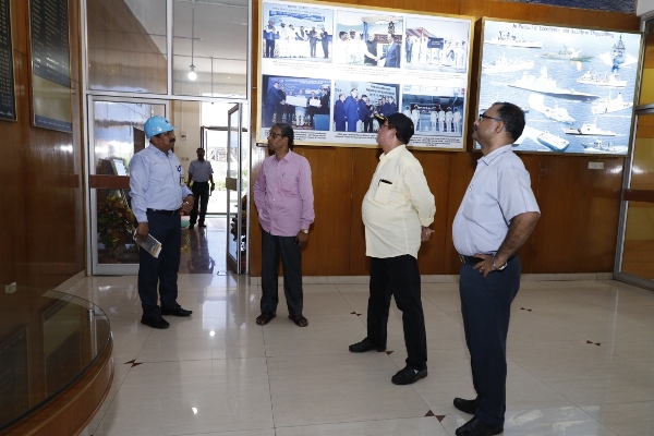 Dr Biswapriya Roy Chowdhury, visits GRSE on 14 Aug 18