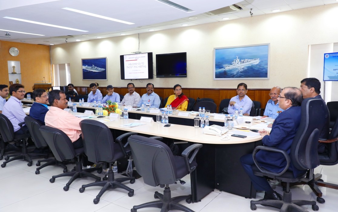 50th Information TechnologyStandardisation Sub Committee (ITSSC) Meeting held at GRSE on 16 Nov 18. Chairman of ITSSC, Shri Mahesh V, Director (R&D), BEL, Chairman chaired the meeting which was inaugurated by Shri A. K. Nanda, Director (Personnel), GRSE.
