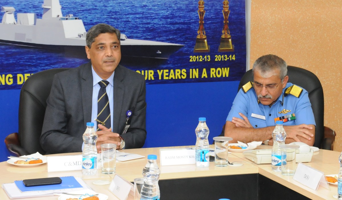 Rear Admiral Monty Khanna visits GRSE on 17 Apr 17