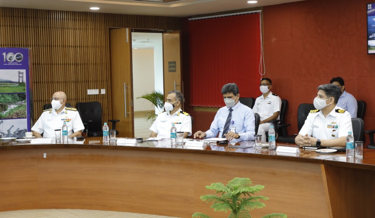 R Adm Adhir Arora, NM, Joint Chief Hydrographer visits GRSE on 02 Sep 21