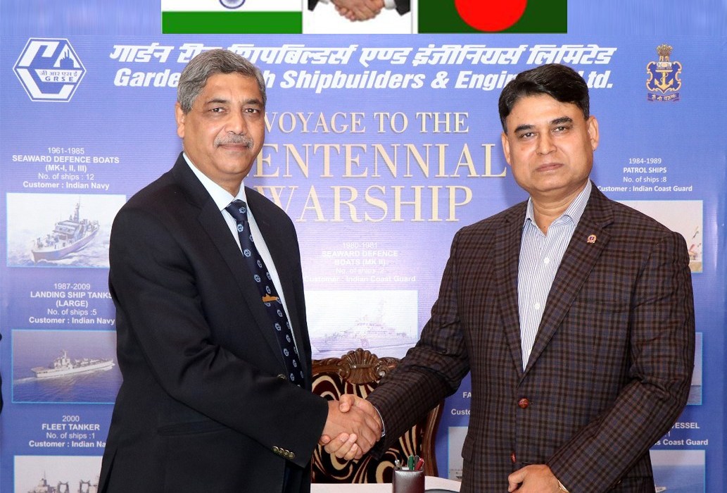 Admiral Aurangzeb Chowdhury, NBP, OSP, BCGM, PCGM, BCGMS, Chief Of Naval Staff, Bangladesh Navy visits GRSE on 12 Dec 19