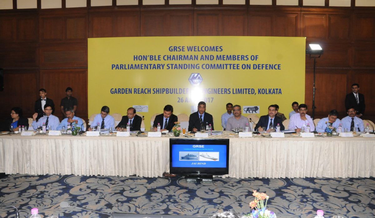 Parliamentary Standing Committee on Defence visits GRSE on 26 Apr 17