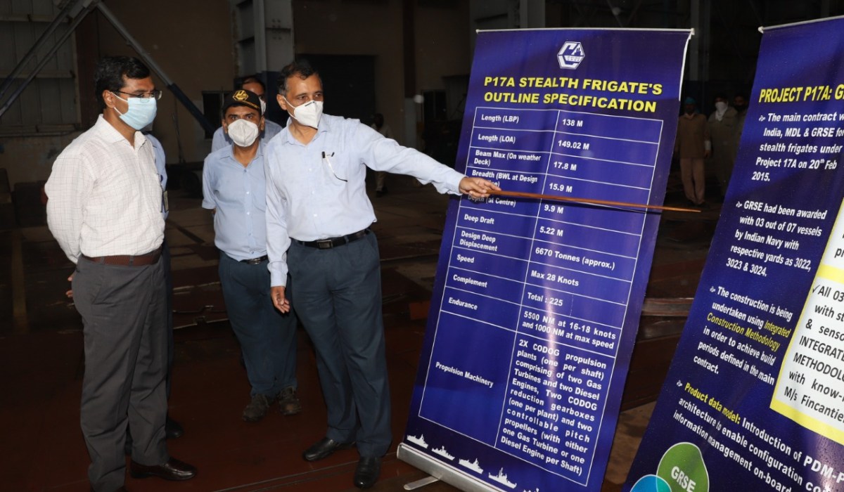 Shri Surendra Prasad Yadav, IFoS, JS(NS) visits GRSE on 18 Aug 20