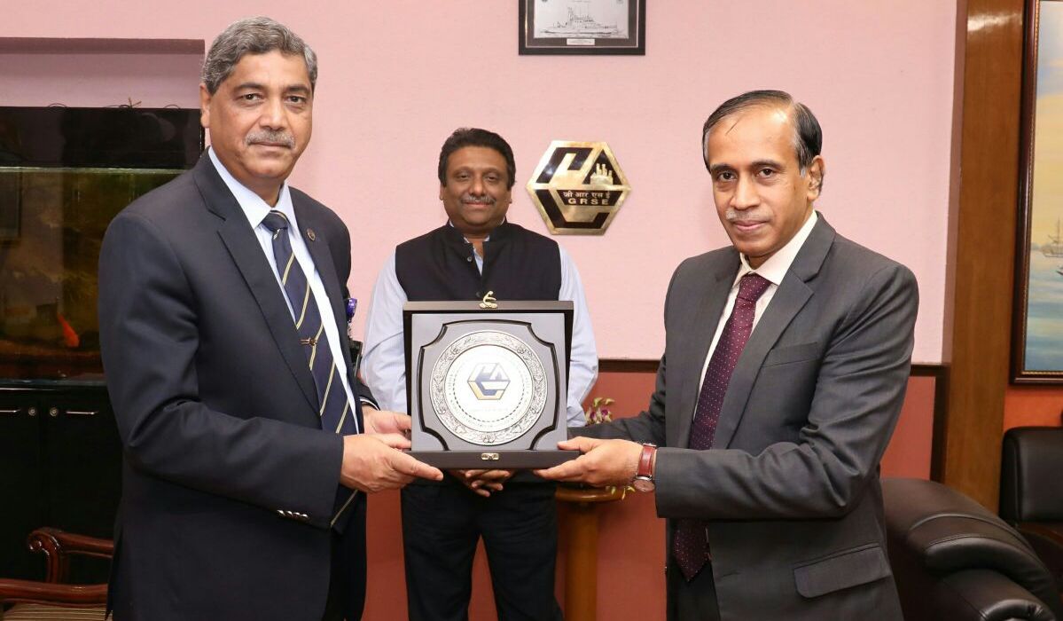 Mr. Madhu S Nair, CMD, Cochin Shipyard Limited visits GRSE on 29 Nov 17