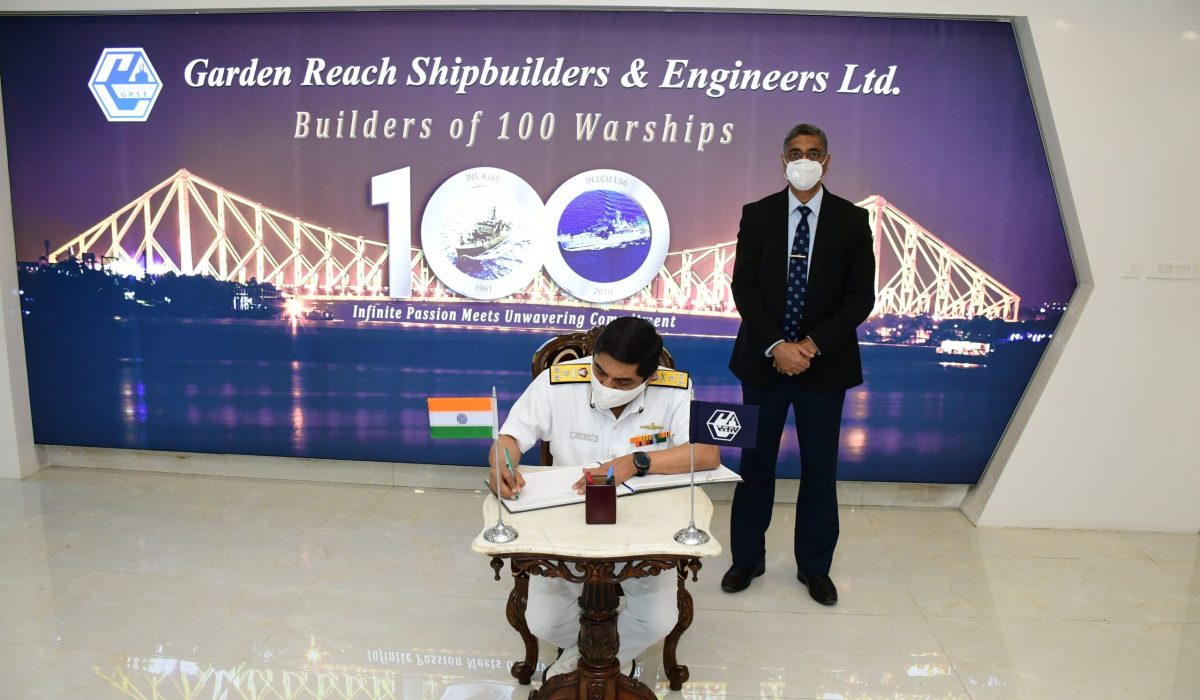 Vice Admiral Sandeep Naithani, AVSM, VSM, Controller of Warship Production & Acquisition visits on 05 Mar 21