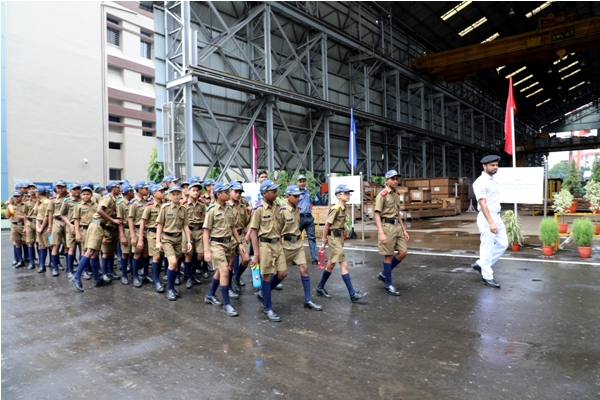 Cadets, Sainik School, Purulia, WB visits GRSE on 10 Jul 18