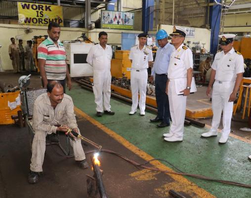Visit of Rear Admiral Ajay Kochhar, NM, ACWP&A to GRSE on 28 Aug 18