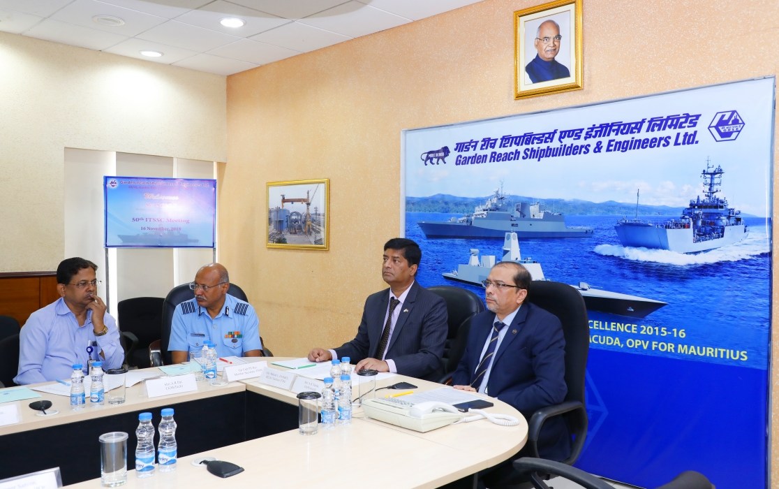 50th Information TechnologyStandardisation Sub Committee (ITSSC) Meeting held at GRSE on 16 Nov 18. Chairman of ITSSC, Shri Mahesh V, Director (R&D), BEL, Chairman chaired the meeting which was inaugurated by Shri A. K. Nanda, Director (Personnel), GRSE.