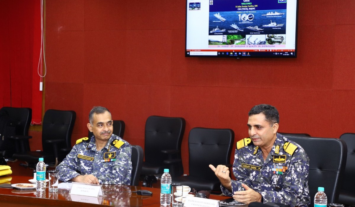 R Adm Sanjay Sadhu, NM ,CSO (Tech), HQENC Visited GRSE On 03 Sep 21