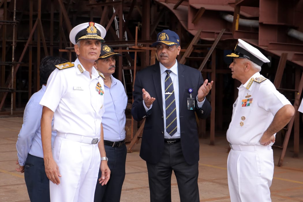 Admiral Sunil Lanba, PVSM, AVSM, ADC, Chief of Naval Staff visits GRSE on 14 May 19