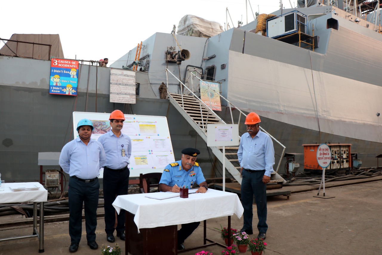 Rear Admiral Sanjay Datt, CSO (Tech) visits GRSE on 15 Feb 19
