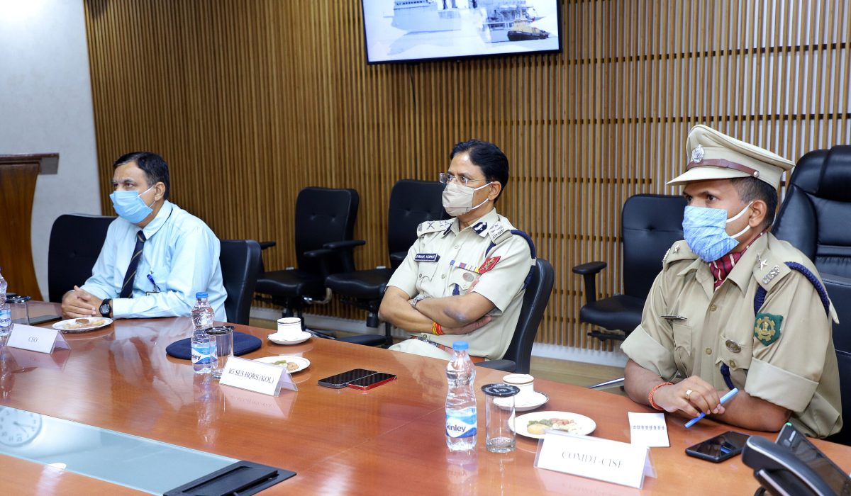 Shri Sudhir Kumar, IG SES HQRS vists GRSE on 09 Apr 21