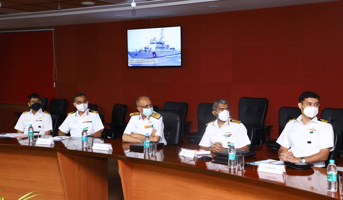 V Adm Kiran Deshmukh, AVSM, VSM, CWP & A Visited GRSE on 30 Sep 21