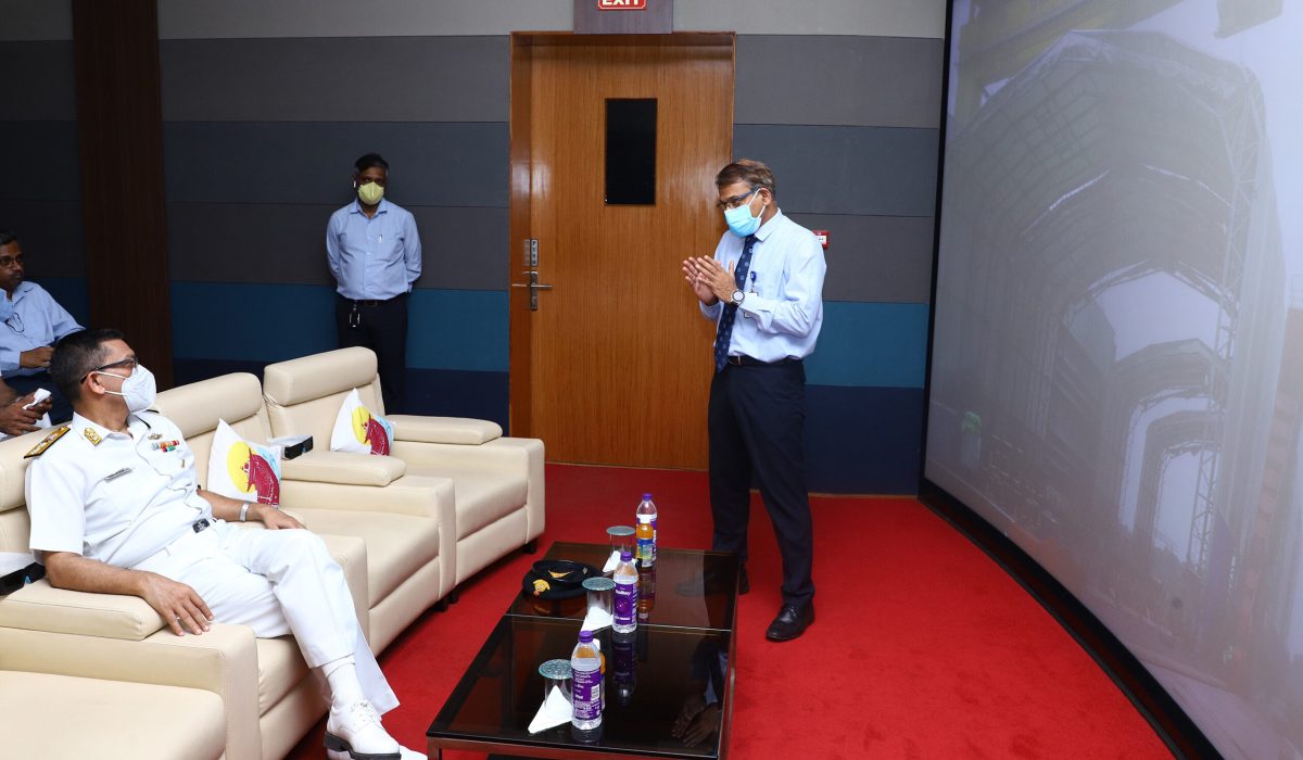 R Adm Sanjay Sharma, ADGQA (N) Visited GRSE on 07 Oct 21