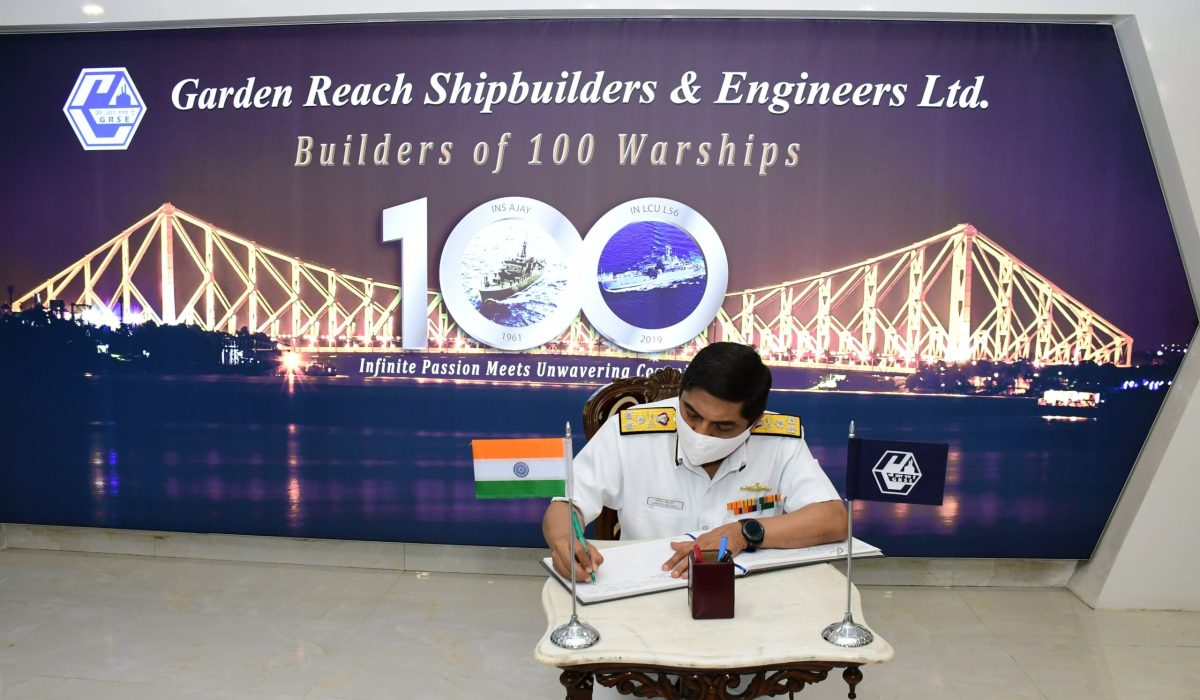 Vice Admiral Sandeep Naithani, AVSM, VSM, Controller of Warship Production & Acquisition visits on 05 Mar 21