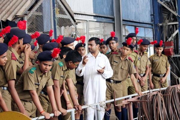 Cadets, Sainik School, Purulia, WB visits GRSE on 29 Apr 18