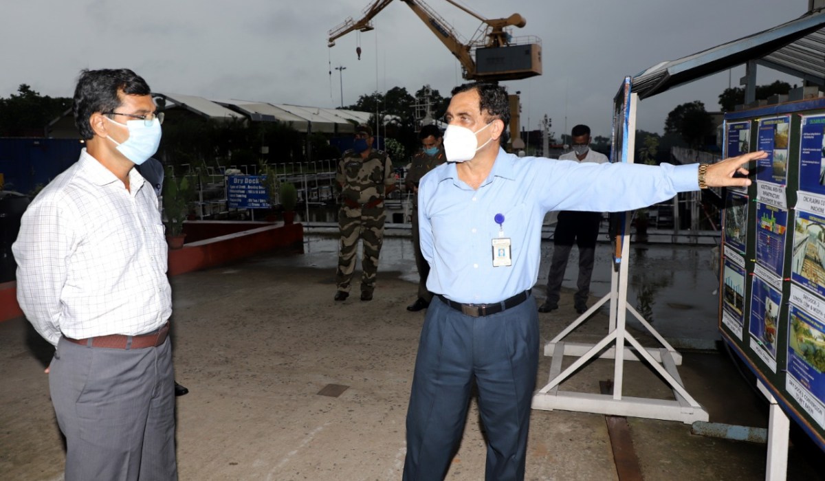 Shri Surendra Prasad Yadav, IFoS, JS(NS) visits GRSE on 18 Aug 20
