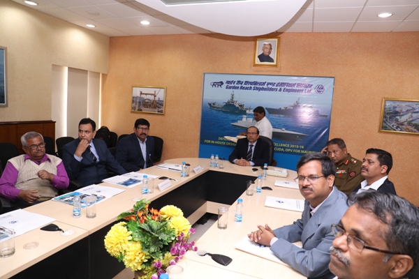 Officers from Defence Institute of Quality Assurance visited GRSE on 11 Jan 18