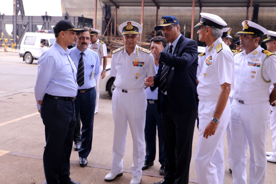 Admiral Sunil Lanba, PVSM, AVSM, ADC, Chief of Naval Staff visits GRSE on 14 May 19