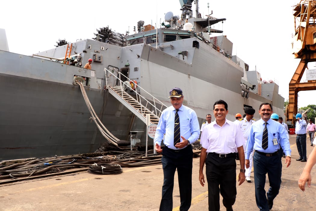 Vice Admiral SN Ghormade, AVSM, NM, Chief of Staff, HQENC visits GRSE on 24 Sep 19